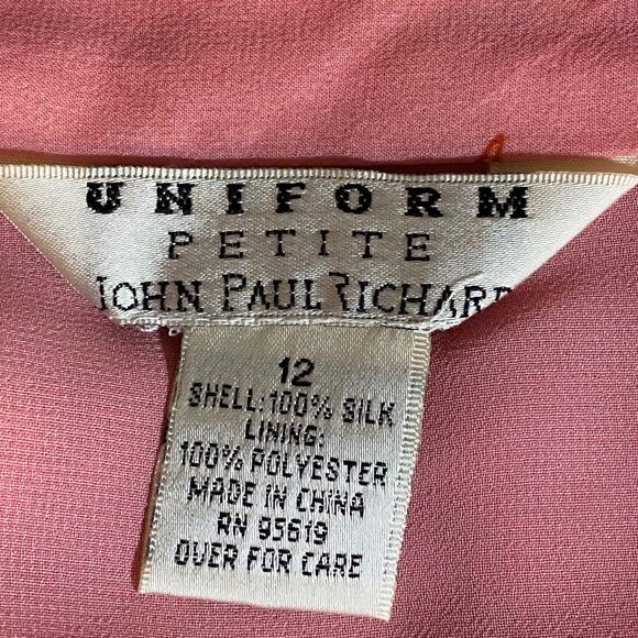 Vintage John Paul Richard Womens 100% Silk Y2K Skirt Size 12 Petite Fairy Preppy - Picture 6 of 10